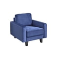 thumbnail image 3 of Topline Home Furnishings 2-piece Set: Sofa & Chair, Blue Velvet, 3 of 5