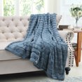 thumbnail image 6 of Home Soft Things Super Soft Decorative Throw Blanket - Blue Mirage - 60" x 80" Jumbo, 6 of 8