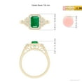 thumbnail image 5 of ANGARA Natural 1 Ct Aeon Emerald Halo Engagement Ring with Milgrain in 14K Yellow Gold for Women (Size-7x5mm) | May Birthstone, Anniversary, Jewelry Gift for Women | Natural Emerald Ring, 5 of 9