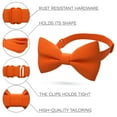 thumbnail image 2 of Men's Classic Pre-Tied Bow Tie Formal Solid Tuxedo, by Bow Tie House (Large, Pumpkin), 2 of 5