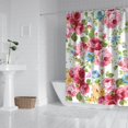 thumbnail image 3 of Waterproof Pioneer Shower Curtain 84x72 Inch Polyester Unique Colorful Floral Shower Curtain for Bathroom Hotel Home Decor with 12 Plastic Hooks, 3 of 5