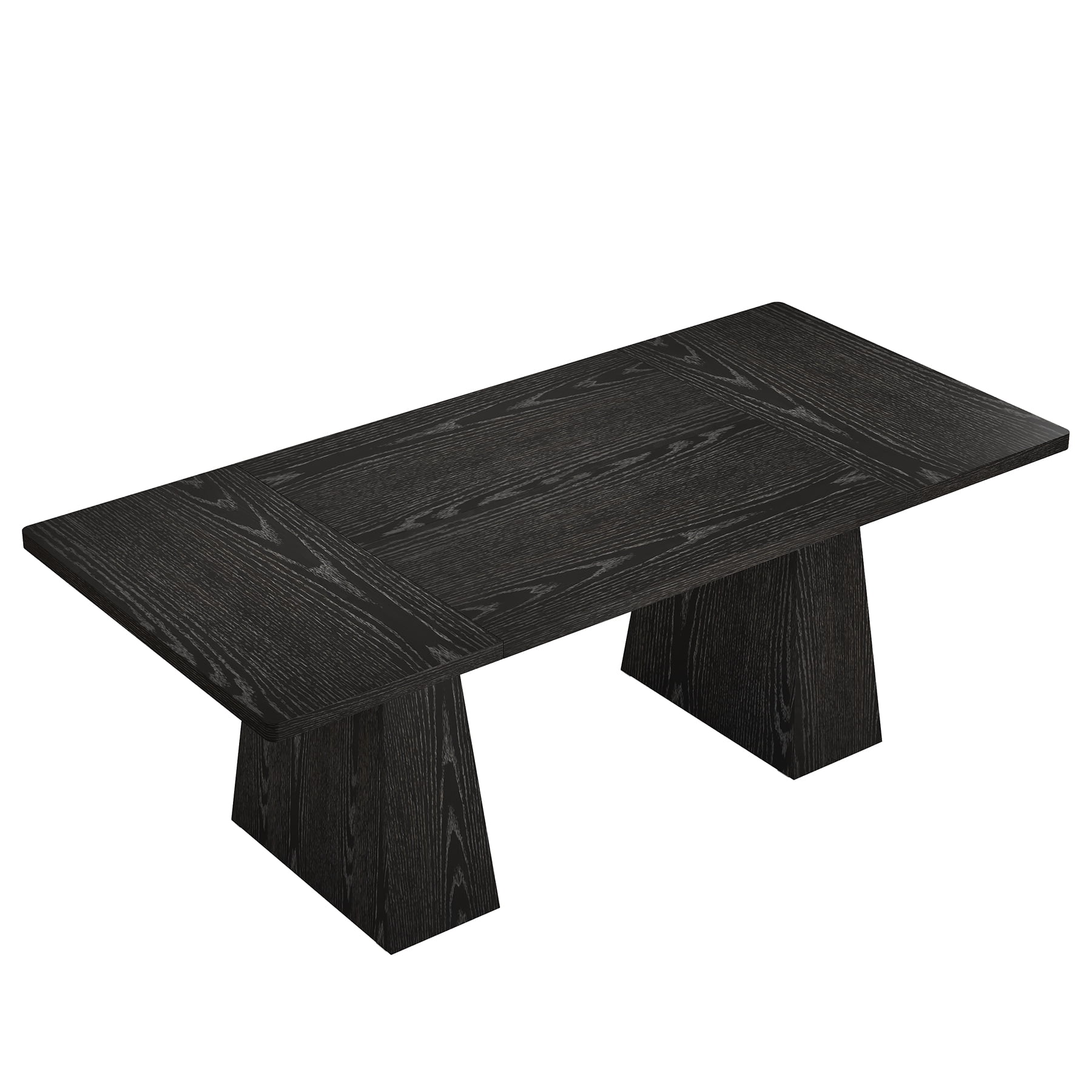 Fnova 63" Home Office Computer Desk, Black Modern Executive Desk, Writing Desk, Easy to Assemble