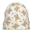 thumbnail image 7 of Gaeub Kawaii Bear Print Beanie Hats for Men Women,Winter Caps,Knit Cuffed Beanie,Cuffed Cap,Great for Winter Activities, 7 of 7