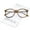 Matte Orange-Tortoise / Clear, variant on zeroUV Unisex Classic P3 Horn Rimmed Clear Lens Round Eyeglasses 53mm (Matte Orange-Tortoise / Clear) - 53mm