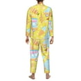 thumbnail image 5 of Bingfone Men'S Pajama Set 2 Piece Loungewear Pjs, Long Sleeve With Pajama Pants-Icecream Truck, 5 of 9