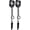 Black, variant on Unisex Gothic Korean Style Black Stainless Steel Feather Hoop Spiked Tassel Chain Pendant Earrings Piercing Jewelry Hug Earrings for Men and Women Gifts