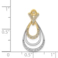 thumbnail image 4 of Real 14kt Two-tone 1/4ct. Diamond Triple Teardrop Pendant; for Adults and Teens, 4 of 4