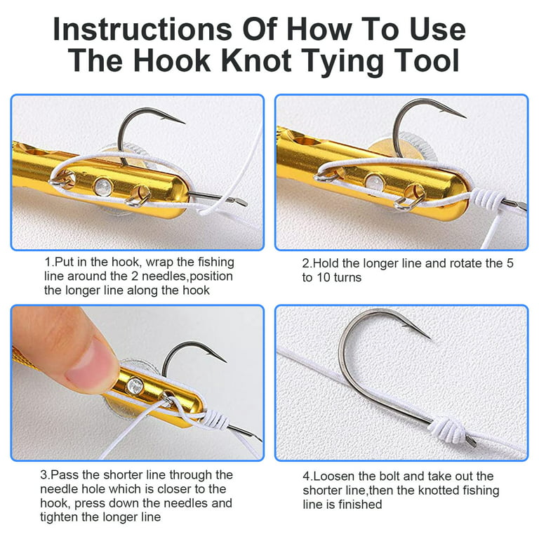 Tie Quick Knot Fishing Knot Tying Tool Quick Tie Fishing Knot Tool, Fly  Fishing Angler Accessories Nail Knot Tying Tool for Hooks, Lures and Lines