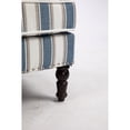 thumbnail image 6 of Accent Chair, Living Room Chair, Upholstered Armchair with Blue and White Striped Linen Fabric Solid Wood Frame Nailhead Trim Vintage Design, Blue, 6 of 8