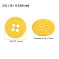 thumbnail image 2 of 160uds 24L Costura Botones 5/8(15mm) Resina Redondo Plano 4 Agujeros Artesanía Botones para Coser Ropa y Bricolaje, Amarillo, 2 of 5