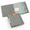 Grey-Letter Size - 1 inch, variant on Mini 3 Ring Binder 5.5" X 8.5" 2 Inch Clipboard With Dividers Professional Leather Binders Organizer For Office School Pink