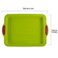 thumbnail image 3 of Jierger Green Silicone Square Baking Pan, 9.4 x 13.3 Inch Non-Stick Tray with Thickened Handle, High HeatResistant Bakeware, Kitchen Baking Bakeware Accents, Non-Stick Silicone Bakeware, 3 of 6