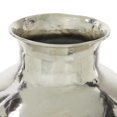 thumbnail image 5 of DecMode Silver Aluminum Metal Round Engraved Decorative Vase, 13" x 16", 5 of 8
