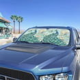 thumbnail image 2 of Jeiento Peacock Sunshade Visor 2 Pack Car Windshield Sun Shade Foldable 2-Piece Car Sunshades Easy Installation Keep Your Vehicle Cool Fit Front Window for Trucks SUV Van, 2 of 7
