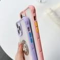 thumbnail image 2 of Cute Candy iPhone 14 Pro Clear Case,360° Rotatable Kickstand Holder Military Grade Dropproof Shockproof Slim Soft Silicone Protective Phone Cases Cover 6.1"(Purple), 2 of 12
