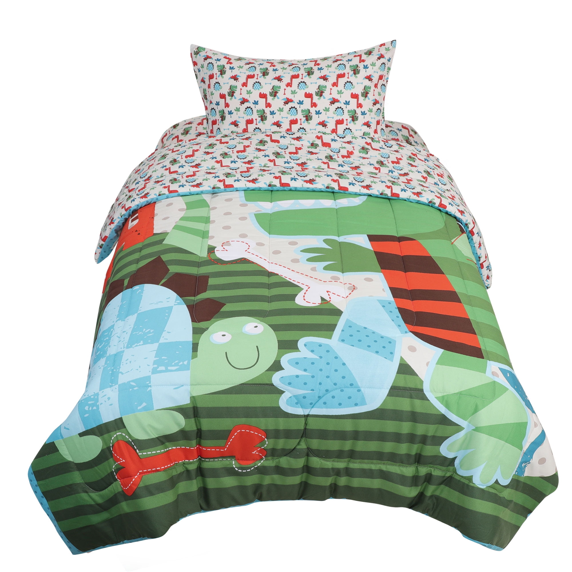 Details about   Five Piece Reversible Dinosaur Comforter Multicolor Bedding Set Twin  