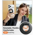 thumbnail image 2 of 2025 Flagship Magnetic Phone Grip Ring Holder Kickstand [2-Sided Magnetic] [360 Rotation] Fit for MagSafe Accessories for iPhone 17 16 15 14 13 12 11 Samsung, Google, Black, 2 of 17