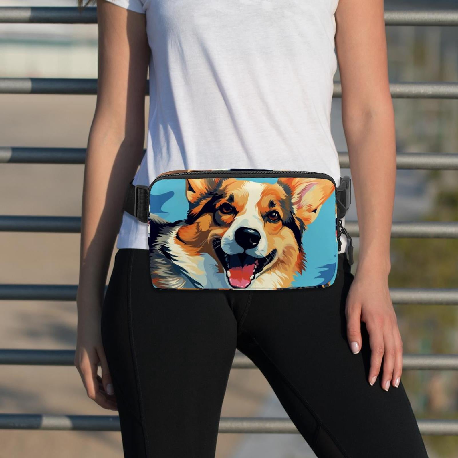 Dog Lightweight Adjustable Running Belt Bag Fanny Pack Waist Pack with Extension Strap Unisex