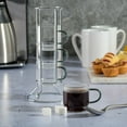 thumbnail image 4 of Gibson Soho Lounge 4-Piece Glass Espresso Set W/Rack, 4 of 6