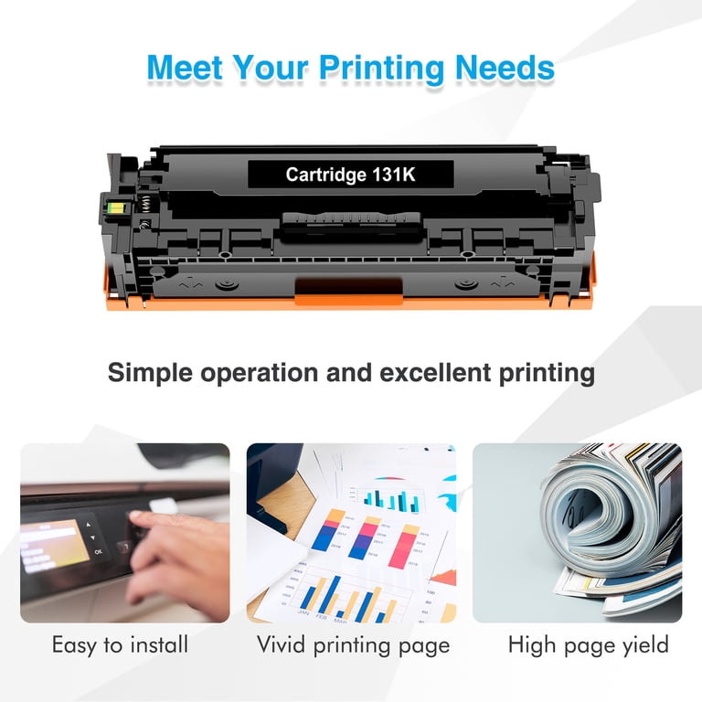 Lotto Cartucce Toner Compatibili Canon 131 – 4 Colori (nero, Ciano, Magenta, Giallo) Per LBP7110Cw, MF8280Cw