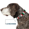 thumbnail image 5 of Buckle-Down Pet Collar, Dog Collar Metal Seatbelt Buckle, Italy Flags, 15 to 24 Inches 1.0 Inch Wide, 5 of 7