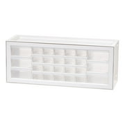 IRIS USA 26 Drawer Stackable Storage Cabinet for Hardware Crafts, White - Small Organizer Utility Chest, Scrapbook Art Hobby Multiple Compartment