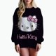 thumbnail image 1 of Sudadera con estampado de Hello Kitty para mujer, sudadera con capucha para mujer de High Street, ropa con estampado Y2K, suéter informal de cuello redondo, 1 of 1