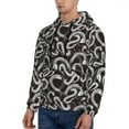 thumbnail image 2 of Hoodies for Men - Abstract Minimalist Snake White Long Sleeve Comfrt Men'S Fashion Hoodies & Sweatshirts, Sweatshirts for Men Hoodies Pullover Clothing Clothes with Pouch, 2 of 7