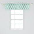 thumbnail image 2 of Ambesonne Caterpillar Window Valance, Larva Type Bugs, 54" X 12", Sea Green and White, 2 of 3