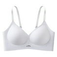 thumbnail image 2 of Lixiuxyad No Wire Push up Bra Women's Thin Seamless Vest Soft Support Large Chest Small Half Fixed Cup Breathable Bra, 2 of 2