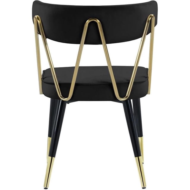 Meridian Furniture Rheingold Black Velvet Dining Chair (Set of 2)