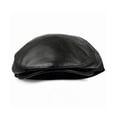 thumbnail image 3 of Real Leather Gatsby Cap Mens Newsboy Ivy Hat Golf Driving Flat Cabbie (as1, Alpha, x_l, Black), 3 of 10