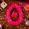 thumbnail image 4 of Gallickan Star Fluorescent Neck Ring Bracelet Set, 1pc Neon Glow in Dark Party Accessories, Blacklight Reactive Lei and Wristbands, Halloween Luau Costume Decoration, Magenta, 4 of 7