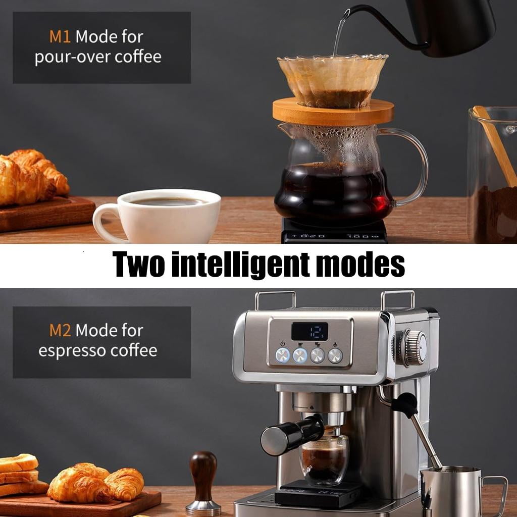 SDFGTstore Kitchen Coffee Scale With Timers Rechargeable Digital Scale High Precisions 5 Modes Drip Espresso Scale Easy to Use