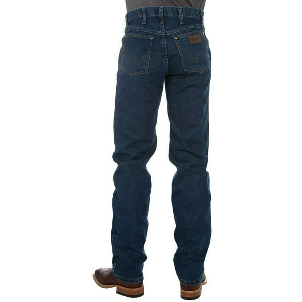 wrangler men's premium performance cool vantage cowboy cut jean, dark  stone, 31x32 
