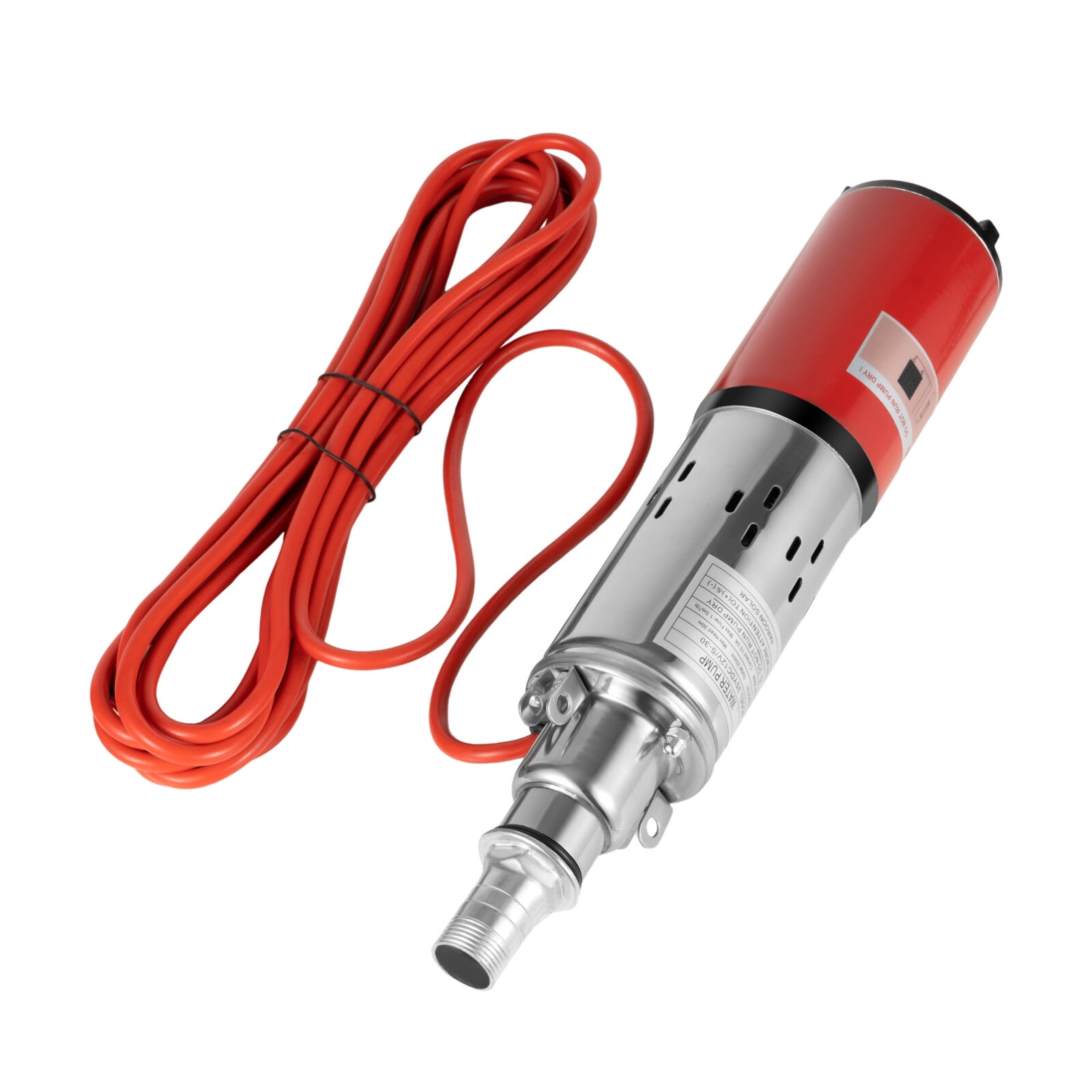 12V Deep Well Pump 3500 RPM Stainless Steel Screw Submersible Pump Portable Transfer Water Pump for Irrigation Agricultural Garden, Max Delivery 98ft Lift
