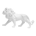 thumbnail image 3 of AMLESO Sculpture Animale Figure Géométrique Étagère Salon Statue de Lion Figurine Blanche, 3 of 8