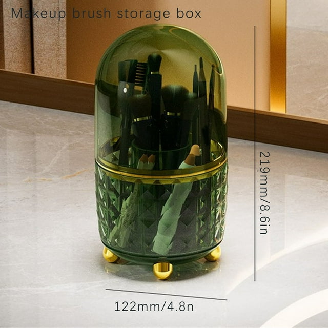 TIMIFIS Pen Container Rotating Cosmetic Brush Cartridge, Advanced Dresser with Cover, Cosmetic Storage Box, Lipstick, Eye Shadow, Pen Barrel, Brush Storage Rack Pencil Holders