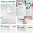 thumbnail image 4 of No Hook Shower Curtain, Pink Flamingo Shower Curtains for Bathroom with See Through Top Window, Tropical Botanical Summer Butterfly Flower Waterproof & Washable Bath Curtain Stand Up Stall 36"x72", 4 of 9