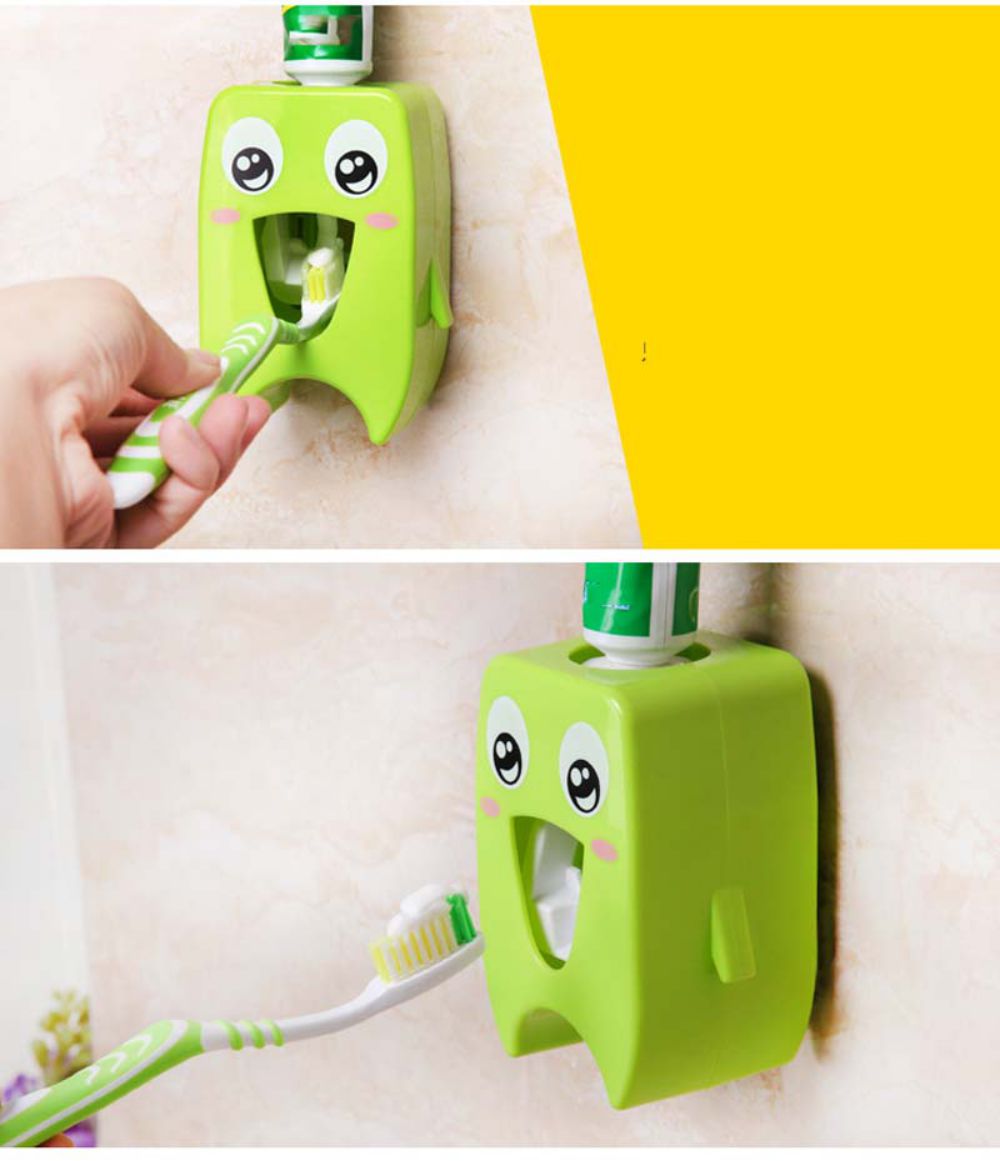Cartoon Toothbrush Dispensers,Toothpaste Dispensers,Kids Hands Free