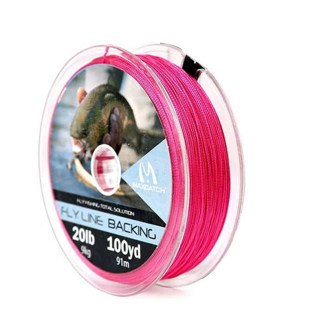 Braided Backing Line Fly Fishing Line 20/30LB 50/100/300Yards Multi Color Fly Line Pink 20LB 100YARD