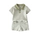 thumbnail image 1 of Niños Lugar Niños Pantalones Estilo de Dos Piezas de Cuello Redondo Suéter Conjunto con Diseño de Moda Bowtie, Top Suave Y Pantalones Casuales para Bebés Niñas de Uso Diario, 1 of 7