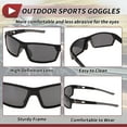 thumbnail image 5 of Unique Bargains Motorcycle Riding Goggles Anti-glare Tri-acetel Cellulose PC UV400 Cycling Sunglasses Deep Gray Lens Black Frame, 5 of 6