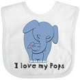 thumbnail image 3 of Inktastic I Love My Pops Elephant Blue Boys Baby Bib, 3 of 4