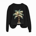 thumbnail image 6 of Towmus Christmas Palm Tree Sweatshirt for Women Funny Hawaiian Graphic Sweatshirts Crewneck Long Sleeve Casual Pullover Tops, 6 of 6