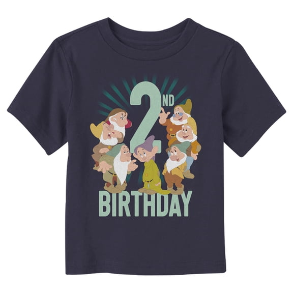 Toddler's Disney 2nd Birthday  Graphic Tee Navy Blue 2T