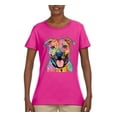 thumbnail image 3 of Dean Russo Best Dog Dog Lover Womens Graphic T-Shirt, Fuschia, Large, 3 of 6