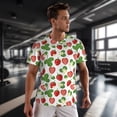thumbnail image 3 of Wukai Strawberry Print Men's Short-Sleeved Mesh T-Shirt,Quick-Dry Short Sleeve Workout T-Shirt-4X-Large, 3 of 8