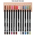 thumbnail image 3 of Juego de lápices delineadores de ojos en gel de 12 colores surtidos, mate, suave, resistente al agua, natural, de larga duración, delineador de labios y cejas, juego de cosméticos, kit de maquillaje, herramienta, blanco Sincero Electrónica, 3 of 4