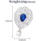 thumbnail image 4 of Elegant Brooches and Pins for Women, Blue Austrian Crystal and Pearl Lapel Pins, Fashion Jewelry for Sweater and Shawl Clips, 4 of 5